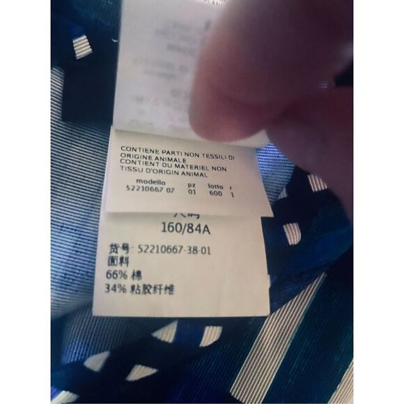 Max Mara Weekend Blue Green Abstract Plaid Sheath MIDI Dress Wm’s Sz 4 - Picture 9 of 9